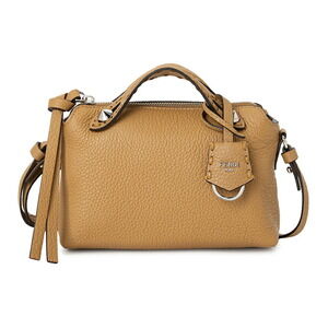 FENDI FF Jacquard Shopper Tote Shoulder Bag Brown